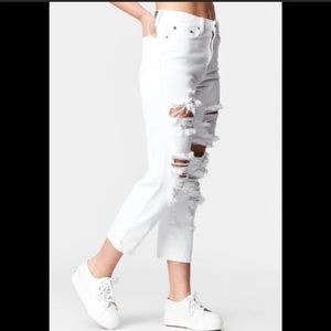 Carmar White Destroyed Denim
